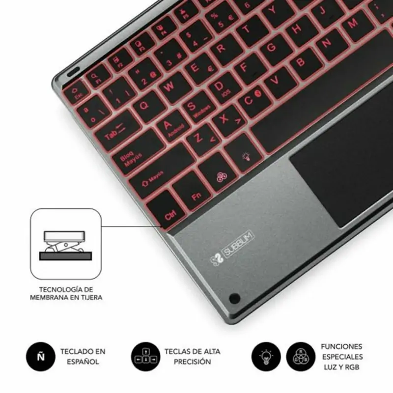 Bluetooth Keyboard with Support for Tablet...