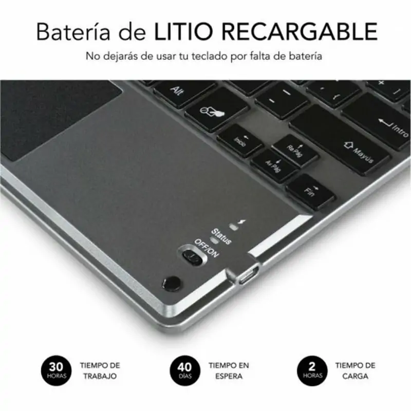 Bluetooth Keyboard with Support for Tablet...