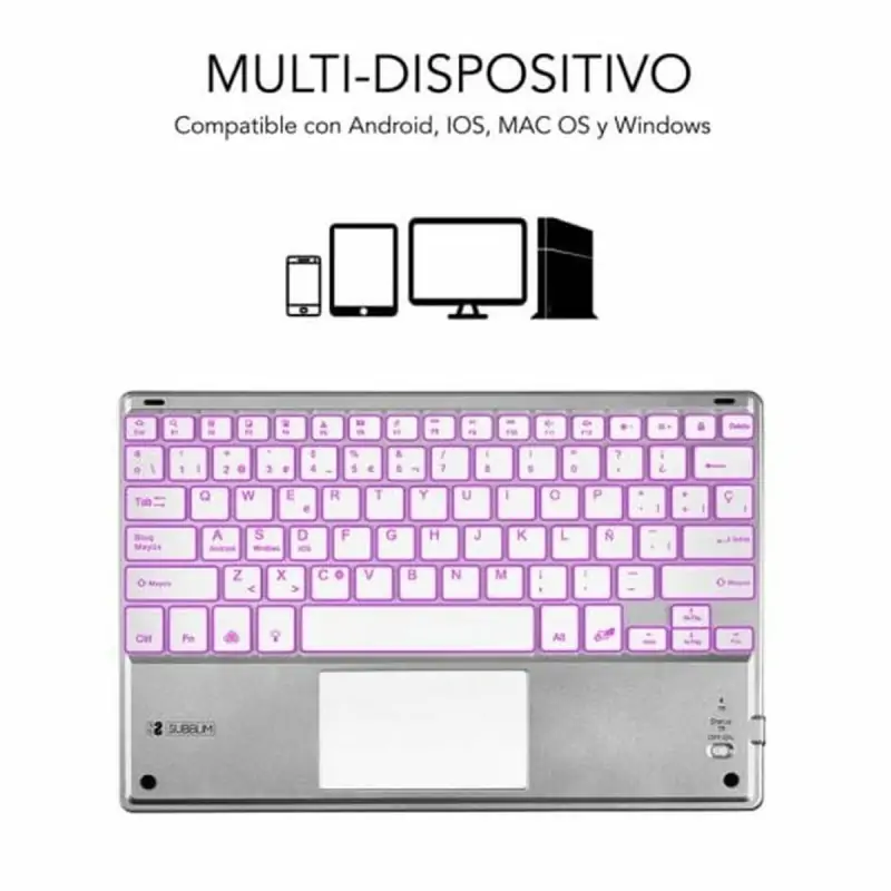 Bluetooth Keyboard with Support for Tablet...
