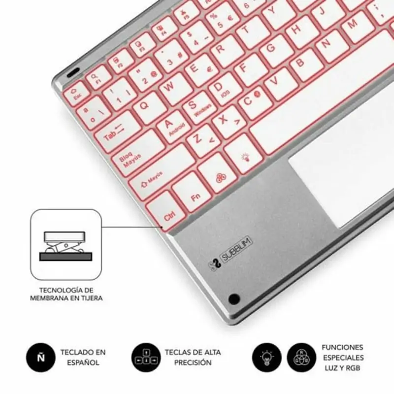 Bluetooth Keyboard with Support for Tablet...