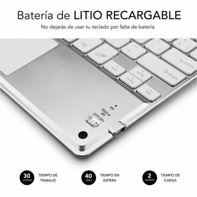 Bluetooth Keyboard with Support for Tablet...