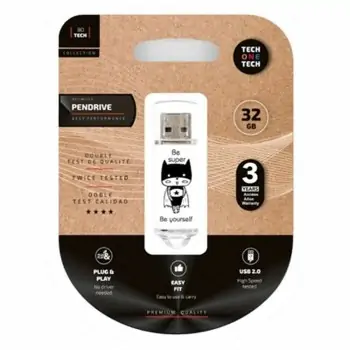 USB stick Tech One Tech TEC4018-32 Black/White 32 GB