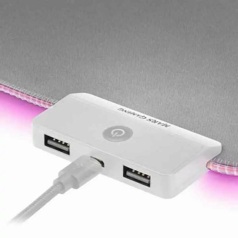 Gaming Mouse Mat Mars Gaming MMPRGB2S White LED...