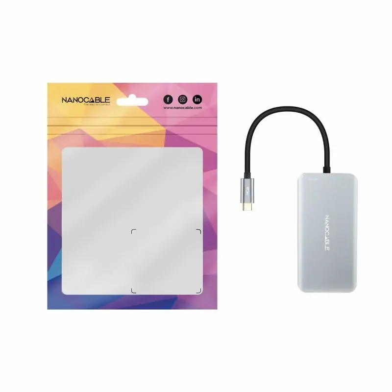 USB Hub NANOCABLE 10.16.1005 Grey