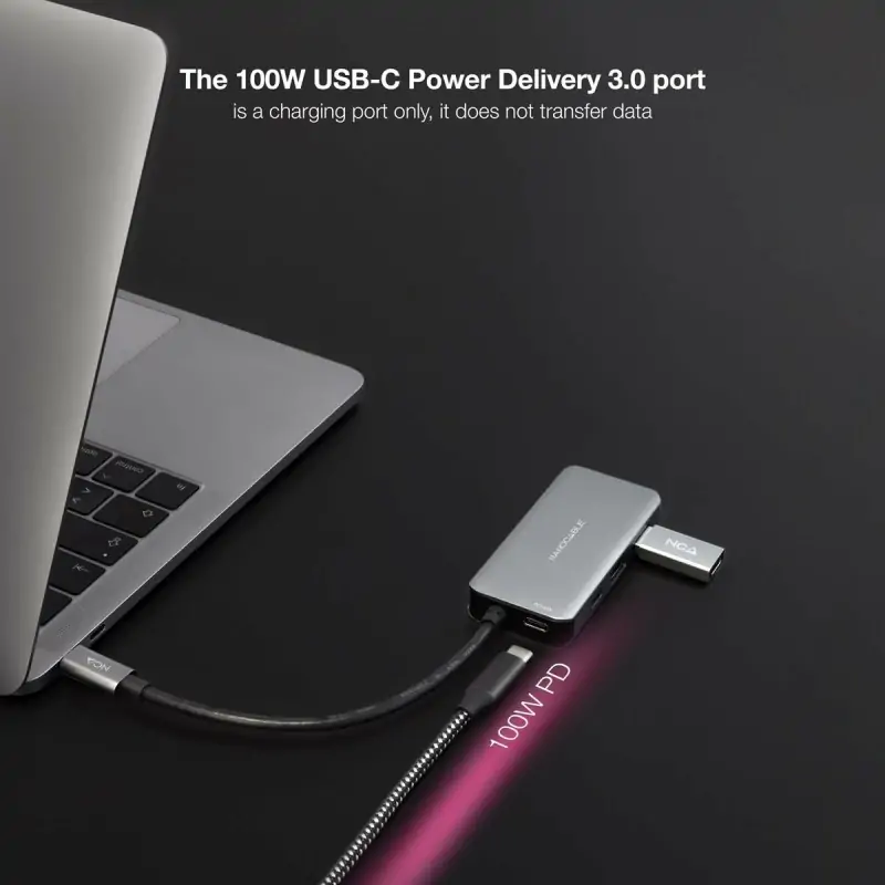 USB Hub NANOCABLE 10.16.1005 Grey