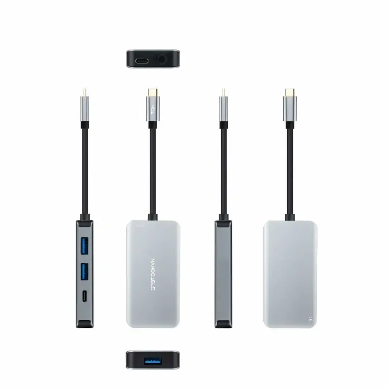 USB Hub NANOCABLE 10.16.1005 Grey