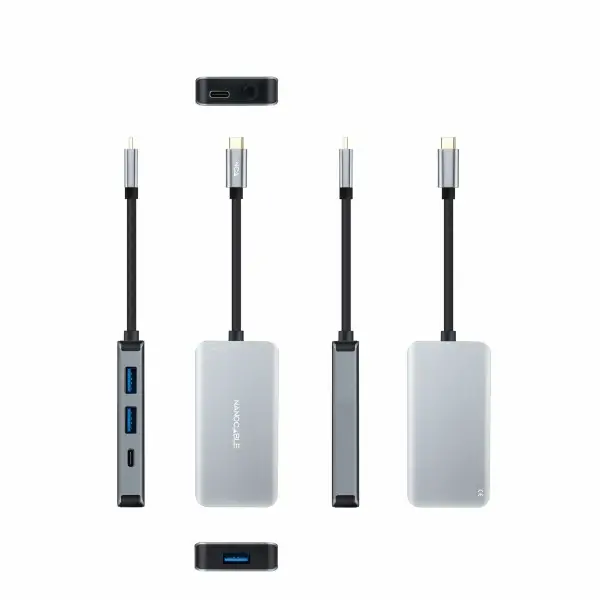 USB Hub NANOCABLE 10.16.1005 Grey