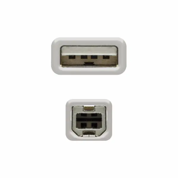 USB 2.0 A to USB B Cable NANOCABLE 10.01.1202 Black 2 m