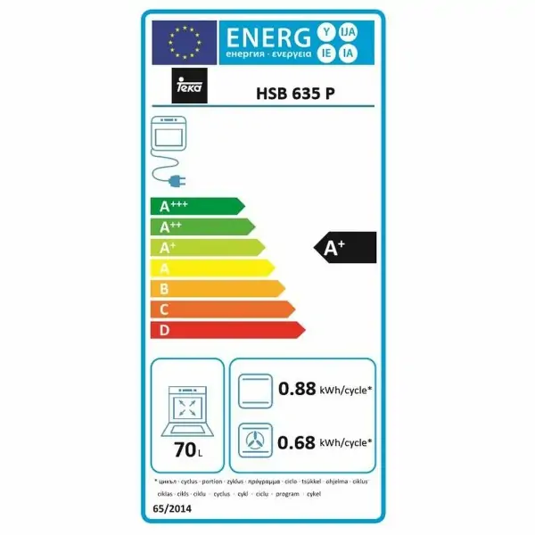 Oven Teka 41566063 70 L Hydroclean Touch Control 3552W 70 L