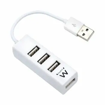 USB Hub Ewent EW1122 White 3600 W